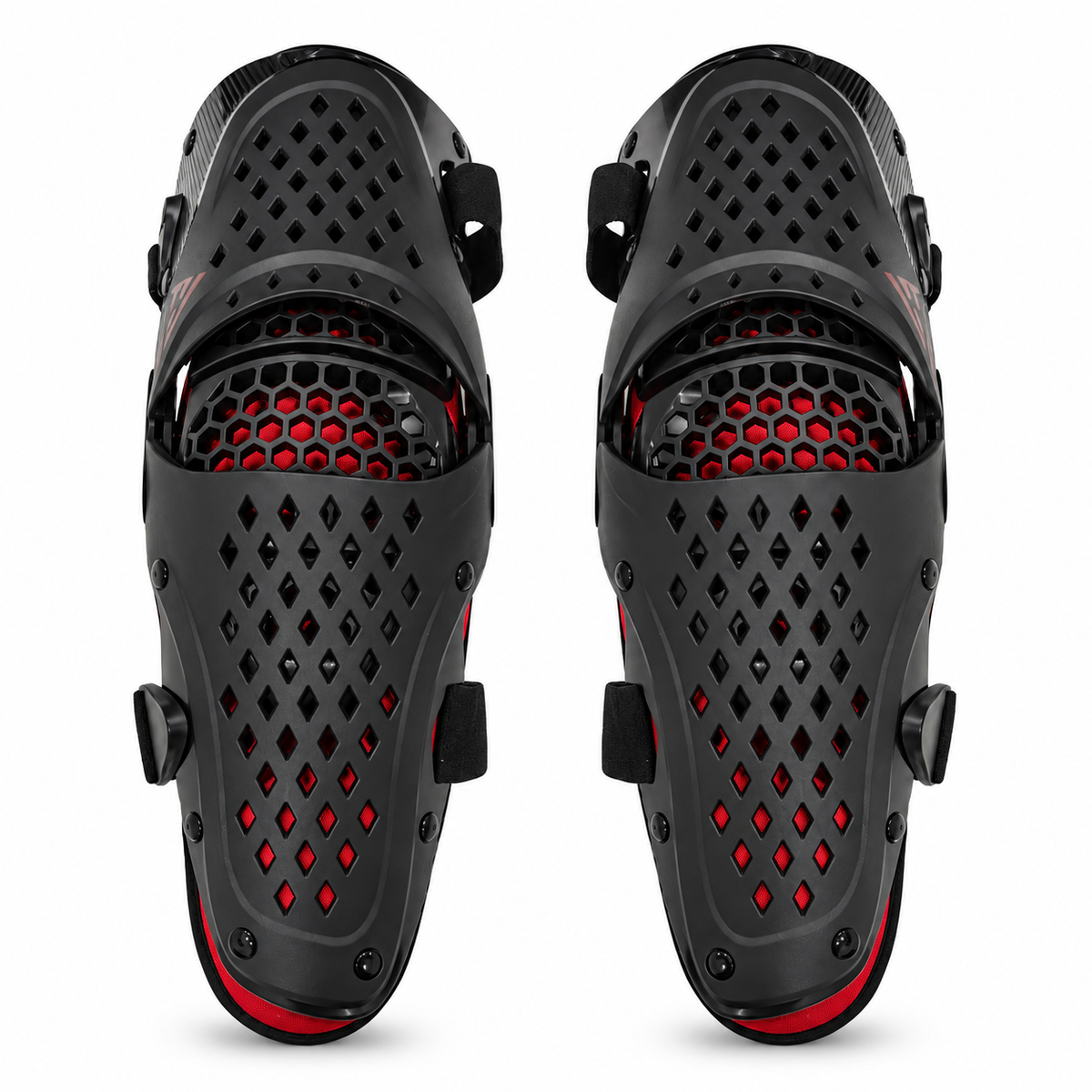 Black Riding Knee Guard with Ventilated PP Shell