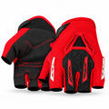 Red Black Half Finger Motorcycle Gloves